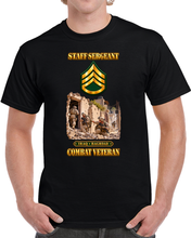 Load image into Gallery viewer, Army - Staff Sergeant - SSG - Combat Veteran - Iraq, Urban Combat - 3D - Transparent T Shirt
