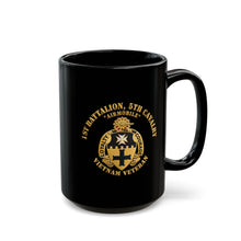 Load image into Gallery viewer, Black Mug  (15oz) - Army - 1st Bn, 5th Cavalry - Airmobile - Vietnam Veteran 3D X 300
