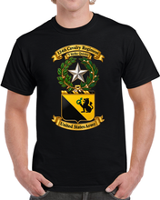 Load image into Gallery viewer, Army - 124th Cavalry Regiment - COA - I Strike Quickly - United States Army - 3D - Transparent T Shirt

