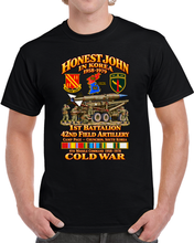 Load image into Gallery viewer, Army - Artillery - Honest John Rocket - MGR1 - 1st Bn, 42nd FA, 4th Missile Cmd, Camp Page- Chunchon ROK, 1958 -1978 - Cold War - 3D - Transparent T Shirt
