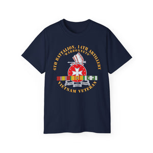 Unisex Ultra Cotton Tee - 6th Battalion, 14th Artillery Regiment - DUI - Warbonnets - VN SVC BAR - Top X 300