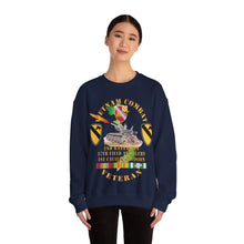 Load image into Gallery viewer, Crewneck Sweatshirt – Army - Charlie Battery.2nd Battalion,17th Field Artillery - w  1st Cavalry Div - M110 8in SP - Vietnam Vet w VN SVC X 300
