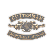 Load image into Gallery viewer, Kiss-Cut Stickers - USCG - Cutterman - Auxiliary w txt - 3D - Enhanced
