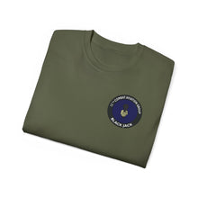 Load image into Gallery viewer, Unisex Ultra Cotton Tee - Vietnam Combat Aviation Vet w Air Crew Badges - 12th Combat Aviation Group - Black Jack No2 - Sgt Howard Meyers - 1968-1969 SVC X 300
