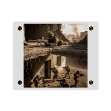 Load image into Gallery viewer, Acrylic Wall Art Panel - Marine Sniper Providing Overwatch for Breach Team
