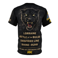 Load image into Gallery viewer, 761st Tank Battalion "Black Panthers" All-Over Print Tee — "Come Out Fighting" - JDC
