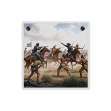Load image into Gallery viewer, Acrylic Wall Art Panel - 9th Cavalry Regiment fighting Native Americans during the Indian Wars

