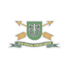 Load image into Gallery viewer, Kiss-Cut Stickers - Army - 10th Special Forces Group - Flash w Br - Ribbon X 300
