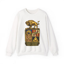 Load image into Gallery viewer, Crewneck Sweatshirt - Army - 10th Cavalry Regiment - BUffalo Soldiers - COA - Ready and Forward - 3D Enhanced
