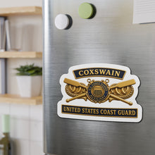 Load image into Gallery viewer, Die-Cut Magnet - USCG - Coxswain - Auxiliary w txt - 3D - Enhanced
