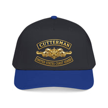 Load image into Gallery viewer, Mid Profile Baseball Cap - USCG - Cutterman - Officer w txt - 3D - Enhanced
