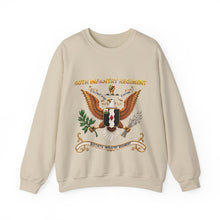 Load image into Gallery viewer, Crewneck Sweatshirt - 60th Infantry Regiment COA with Eagle with Text - 3D - Enhanced X 300
