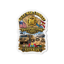 Load image into Gallery viewer, Die-Cut Magnet - Army - Gulf War Combat Vet  - Transportation Corps - 3D - Enhanced
