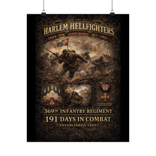 Load image into Gallery viewer, Matte Poster - 369th Infantry Regiment - Assault across No Man's Land - WWI
