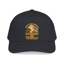Load image into Gallery viewer, Mid Profile Baseball Cap - Army - Gulf War Combat - 1st Armored Divi - Old Ironsides - Veteran - Map w GULF SVC - 3D - Enhanced
