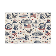 Load image into Gallery viewer, Gift Wrap Paper — Vintage Washington’s Birthday Americana Pattern
