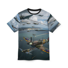Load image into Gallery viewer, AOP Unisex Tee - British and German aircraft during the Battle of Britain
