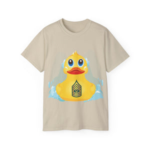 Unisex Ultra Cotton Tee - Yellow Rubber Duck - Front with Water - First Sergeant