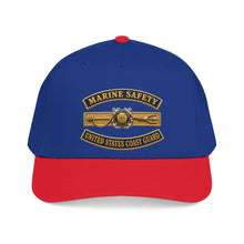 Load image into Gallery viewer, Mid Profile Baseball Cap - USCG - Marine Safety - Auxiliary w txt - 3D - Enhanced
