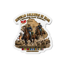 Load image into Gallery viewer, Die-Cut Magnet - Army - Buffalo Soldiers in Iraq - OIF - Cavalrymen at War  w IRAQ SVC - 3D - Enhanced

