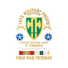 Load image into Gallery viewer, Kiss-Cut Vinyl Decals - Army - 18th MP Brigade - V Corps-  COLD SVC X 300
