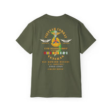 Load image into Gallery viewer, Unisex Ultra Cotton Tee - Vietnam Combat Aviation Vet w Air Crew Badges - 12th Combat Aviation Group - Black Jack - Sgt Howard Meyers - 1968-1969 SVC X 300
