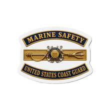Load image into Gallery viewer, Die-Cut Magnet - USCG - Marine Safety - Auxiliary w txt - 3D - Enhanced
