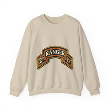 Load image into Gallery viewer, Crewneck Sweatshirt - Army - 2nd Ranger Battalion - Ranger Scroll - 3D - Enhanced
