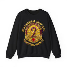 Load image into Gallery viewer, Crewneck Sweatshirt - Army - 2nd General Hospital - Landstuhl Germany - 3D - Enhanced
