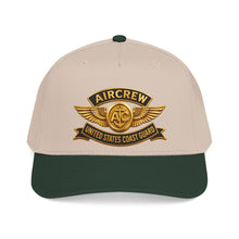 Load image into Gallery viewer, Mid Profile Baseball Cap - USCG - Aircrew Badge w txt - 3D - Enhanced
