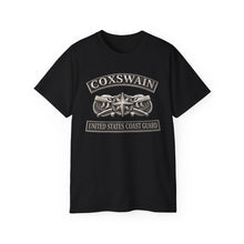 Load image into Gallery viewer, Unisex Ultra Cotton Tee - USCG - Coxswain w txt - Silver - 3D - Enhanced
