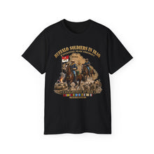Load image into Gallery viewer, Unisex Ultra Cotton Tee - Army - Buffalo Soldiers in Iraq - OIF - Cavalrymen at War  w IRAQ SVC - 3D - Enhanced
