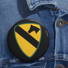 Load image into Gallery viewer, Custom Pin Buttons - SSI - 1st Cavalry Division X 300
