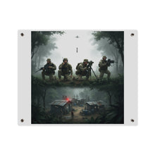Load image into Gallery viewer, Acrylic Wall Art Panel - Jungle Drug Lab Destruction wo Explosions
