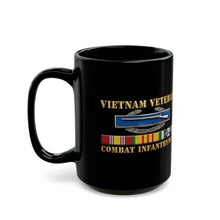 Load image into Gallery viewer, Black Mug  (15oz) - Army - Vietnam Veteran - Cbt Infantryman w CIB VN SVC - 3D X 300
