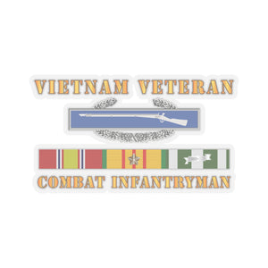 Kiss-Cut Stickers - Army - Vietnam Veteran - Cbt Infantryman w CIB VN SVC