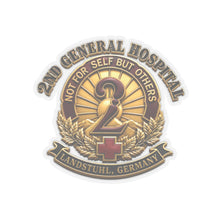 Load image into Gallery viewer, Kiss-Cut Stickers - 2nd General Hospital - Landstuhl Germany - Black - 3D - Enhanced
