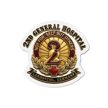 Load image into Gallery viewer, Die-Cut Magnet - 2nd General Hospital - Landstuhl Germany - Black - 3D - Enhanced
