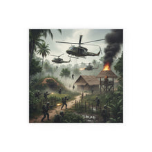 Load image into Gallery viewer, Indoor and Outdoor Silk Posters - Vietnam Village Helicopter Assault
