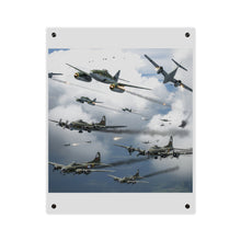 Load image into Gallery viewer, Acrylic Wall Art Panel - German jet fighters attacking US bombing formations
