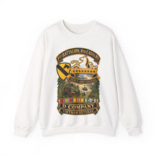 Load image into Gallery viewer, Crewneck Sweatshirt - 1st Battalion 8th Cavalry, Delta Company - w SSI - DUI - Helo Patrol - 3D - Enhanced
