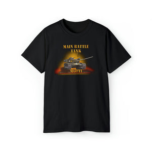 Unisex Ultra Cotton Tee - Main Battle Tank - M60A1 w Fire- Right Face