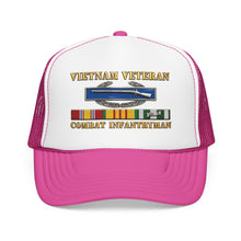 Load image into Gallery viewer, Foam Trucker Hat - Army - Vietnam Veteran - Cbt Infantryman w CIB VN SVC - 3D X 300
