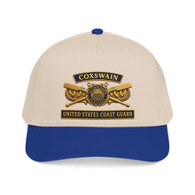 Load image into Gallery viewer, Mid Profile Baseball Cap - USCG - Coxswain - Auxiliary w txt - 3D - Enhanced
