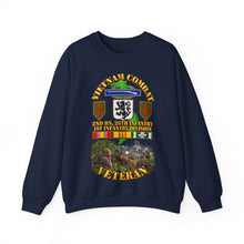 Load image into Gallery viewer, Crewneck Sweatshirt - Vietnam Veteran Combat - 2nd Bn, 28th Infantry - 1st ID - with VN SVC - with Combat Scene - 3D - Transparent
