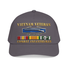 Load image into Gallery viewer, Mid Profile Baseball Cap - Army - Vietnam Veteran - Cbt Infantryman w CIB VN SVC - 3D X 300
