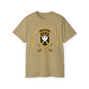 Unisex Ultra Cotton Tee - JFK Special Warfare Center - School SSI w Branch - Veteran wo Backgrnd