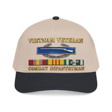 Load image into Gallery viewer, Mid Profile Baseball Cap - Army - Vietnam Veteran - Cbt Infantryman w CIB VN SVC - 3D X 300
