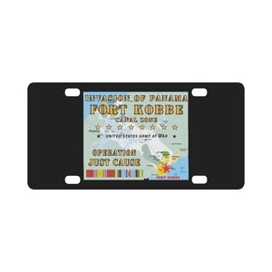 Invasion of Panama - Just Cause - Fort Kobbe - CZ w Svc Ribbons w Map X 300 Classic License Plate