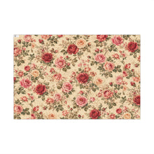 Load image into Gallery viewer, Gift Wrap Paper — Vintage rose floral wallpaper
